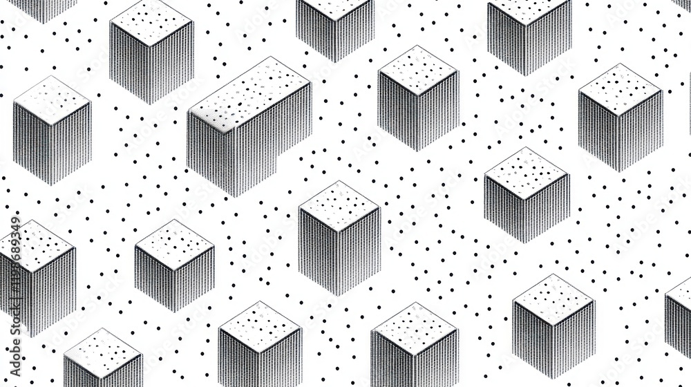 Poster triangular dot mesh for isometric design concepts.