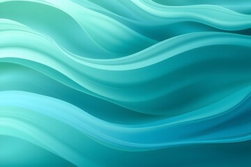 Fototapeta premium Abstract waves in varying shades of teal create a soothing, fluid background.
