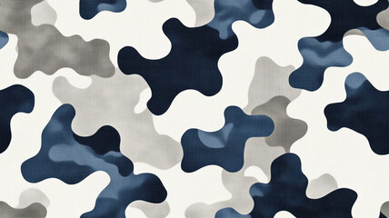 Digital air force camo texture, Digital camouflage pattern featuring abstract shapes in blue, gray, and white tones, ideal for military or outdoor designs