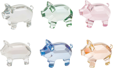 clear crystal piggybank 