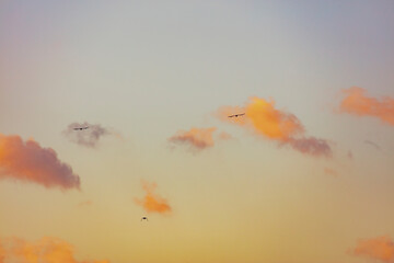colorful sunset clouds background