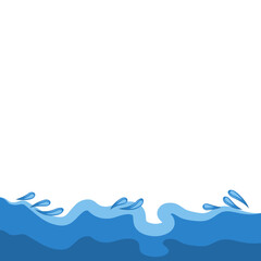 Decoration Footer Water Splash and Waves