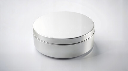 Minimalist round metal container