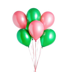 Colorful Balloon Cluster on transparent background.