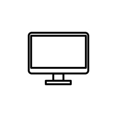 monitor icon minimalist vector, simple sign and symbol line art. electronic icon