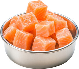 bowl of raw salmon 