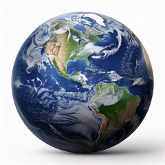 earth globe on white background