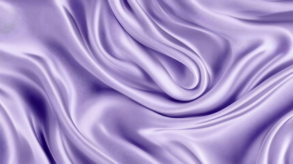 Smooth elegant lilac silk or satin texture forms waves, creating a luxurious abstract background.
