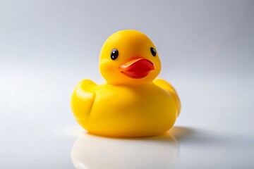 Rubber Duck in Minimalist Setting: A Study in Yellow