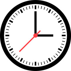 vector of a clock. time, hour, minute, second, symbol, icon