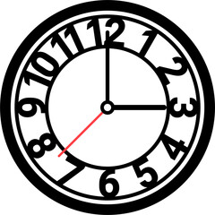 vector of a clock. time, hour, minute, second, symbol, icon