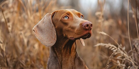 Portrait of a Segugio Italiano dog, known for its distinctive long head and ears. The Segugio Italiano is an excellent hunting dog, showcasing its unique traits in this captivating portrait.