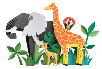 Fototapeta premium PNG Animals wildlife giraffe mammal.