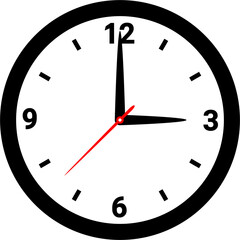 vector of a clock. time, hour, minute, second, symbol, icon