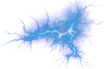 PNG Electric blue lightning bolt energy