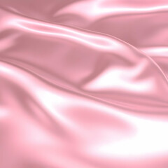 Obraz premium Pink Silk Fabric Flows Smoothly in Gentle Waves, Creating a Luxurious and Elegant Texture Background.