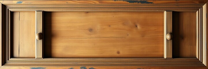 Fototapeta premium Old wooden frame with clipping path for easy editing, isolated, decoration