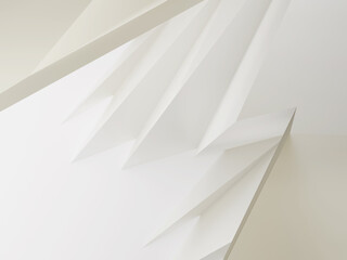 立体的なギザギザのベージュと白の背景