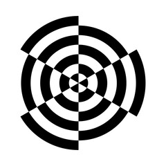 target, circle, dart vector icon on white background