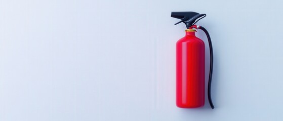 fire extinguisher on a plain background for fire safety and prevention