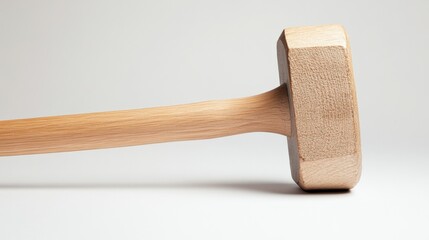 wooden mallet isolated on white background