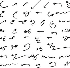 Set of hand drawn arrows mark Icon.