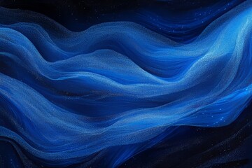 Obraz premium Abstract Blue Fabric Waves with Glitter Texture