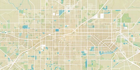 Fototapeta premium Glendale Arizona Minimalist Map - Modern City Infrastructure Tourist Guide