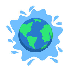 Illustration of Earth Water Day