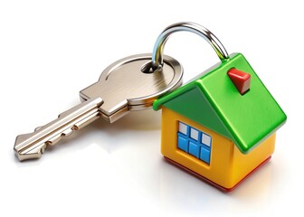 House Key on Keychain - Real Estate Success, Minimalist Style