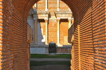 Ancient ruins in Sardes Lydia Ancient City in Salihli, Manisa, Turkey