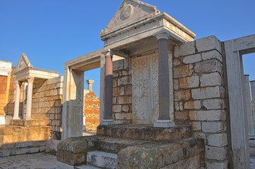 Ancient ruins in Sardes Lydia Ancient City in Salihli, Manisa, Turkey