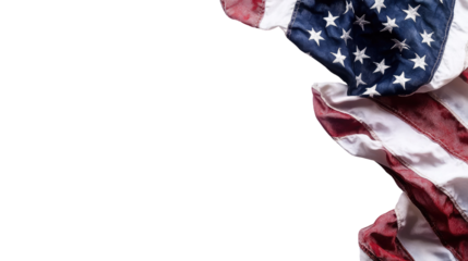American Flag isolated on a white transparent background