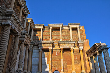 Ancient ruins in Sardes Lydia Ancient City in Salihli, Manisa, Turkey