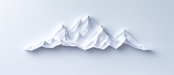 Obraz premium white paper mountains on a white background