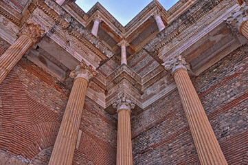 Ancient ruins in Sardes Lydia Ancient City in Salihli, Manisa, Turkey