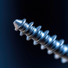close-up macro photograph of a screw thread