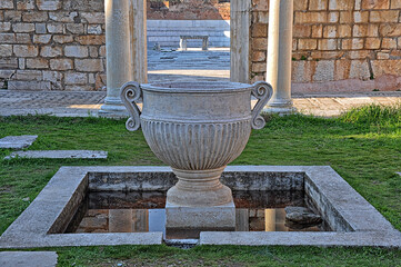 Ancient ruins in Sardes Lydia Ancient City in Salihli, Manisa, Turkey