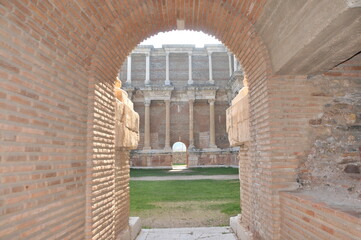 Ancient ruins in Sardes Lydia Ancient City in Salihli, Manisa, Turkey