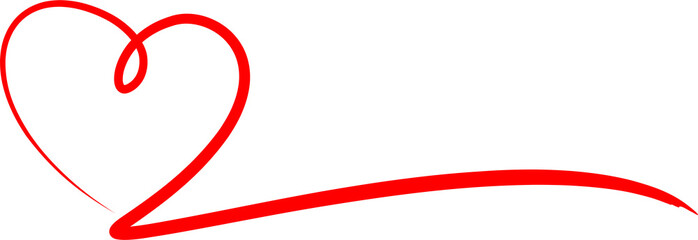 Red heart line art love