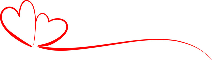 Red heart line art love