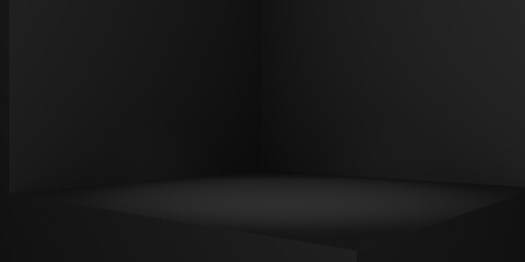 Square empty room interior design or pedestal display on vivid background. Blank stand for showing product. 3D rendering.