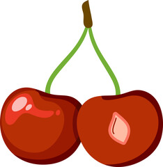 Fruit With Slice Illustration