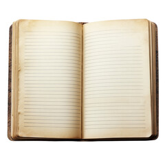 Open Notebook Mockup on transparent background.