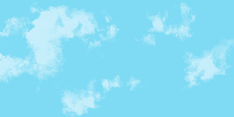 Blue sky watercolor background. watercolor isolated, turquoise. Hand drawn vector texture. Soft clouds in the sky. cloudy sky background. Brush stroked painting. clouds, colorful, white, digital, art.