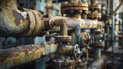 Close up of pipes and valves.
