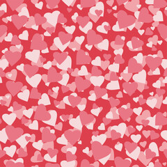 Valentine's day seamless background with colorful hearts for greeting card and gift design