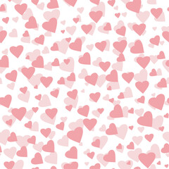 Valentine's day seamless background with colorful hearts for greeting card and gift design