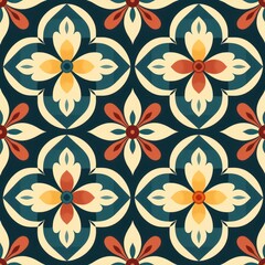 Seamless abstract ornament vintage decor pattern