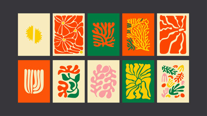 Funky doodle vibes- 90s psychedelic posters with vibrant waves, bold flowers, and groovy abstract designs